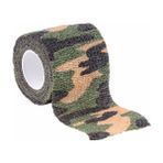 ŞAFAK25 Askeri Malzeme Kamuflaj Bant 5 cm x 4,5 mt Su Geçirmez Elastik Bandaj - Asker Desen