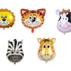 Safari Hayvanları Folyo Balon - 5'li