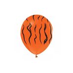 Safari Kaplan Desenli Turuncu Balon 10 Adet