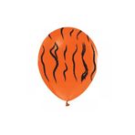 Safari Kaplan Desenli Turuncu Balon 20 Adet