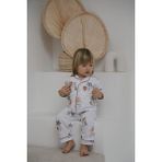 Safari Temalı Erkek Çocuk Alt-Üst Pijama Takımı - 001-Beyaz - 2 - 3 Yaş