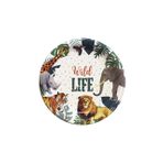 Safari Temalı Karton Tabak Wild Life Yazılı Doğum Günü Parti Tabağı 8'li