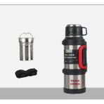 Safe Paslanmaz Çelik Termos - Termos 2 Lt. - Kamp Termosu - Seyahat Termos 2 Litre - Asker Yeşili