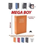 safebook Mega Büyük Boy Gizli, Kilitli Kitap Şeklinde Kasa Kumbara 26,5cmx20cm