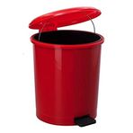 Safell Pedallı Çift Kovalı Çöp Kovası 25 Litre Kırmızı - Isıya Dayanıklı - Kırmızı