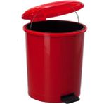 Safell Pedallı Çift Kovalı Çöp Kovası 30 Litre Kırmızı - Isıya Dayanıklı