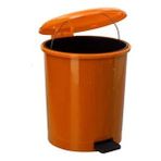 Safell Pedallı Çift Kovalı Çöp Kovası 35 Litre Turuncu - Isıya Dayanıklı