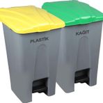 Safell Pedallı Kağıt Plastik Ayrıştırma Kovası - Ayrıştırma Konteyneri