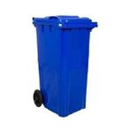 Safell Plastik Çöp Konteyneri 120 Litre Konteyner - A+ Isıya Karşı Dayanıklı Malzeme - Mavi