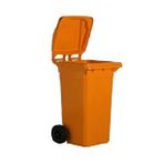 Safell Plastik Çöp Konteyneri 120 Litre Konteyner - A+ Isıya Karşı Dayanıklı Malzeme - Turuncu