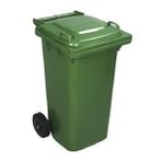 Safell Plastik Çöp Konteyneri 120 Litre Konteyner - A+ Isıya Karşı Dayanıklı Malzeme - Yeşil