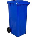 Safell Plastik Çöp Konteyneri - Yüksek Isıya Dayanıklı - Orjinal Hammadde 120 Litre Mavi