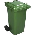 Safell Plastik Çöp Konteyneri - Yüksek Isıya Dayanıklı - Orjinal Hammadde 120 Litre Yeşil