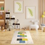 Safemom 90 x 145 cm Aktivite Bebek Çocuk Oyun Halısı Oyun Matı - Seksek - 90 x 140 cm - Sarı