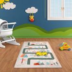 Safemom 90 x 145 cm Aktivite Bebek Çocuk Oyun Halısı Oyun Matı Snow - 90 x 140 cm - Bej