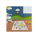 SafeMom 90x145 Aktivite Bebek Çocuk Oyun Halısı, Oyun Matı, Çocuk Odası Halısı Snow