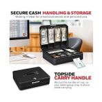 Safes & Locks - 6113 Deluxe Anahtar Kilidi Nakit Kutusu, 0,23-Kübik Ayak, Siyah - Standart