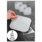 safestore 3 ADET Kötü Koku Önleyici Silikon Mat Banyo Mutfak Lavabo Balkon Gider Tıpası Kapağı Böcek Önleyici