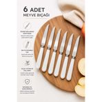 Safestore 6’lı Meyve Bıçağı Seti Çelik Keskin Bıçak Ergonomik Saplı Soyma Doğrama Bıçağı