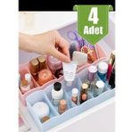 Safestore Çekmece Içi Düzenleyici Organizer 4 Adet 5 Gözlü Çorap Kravat Saklama Kutusu Hurç Sepet