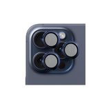 SAFEUS Safir Temperli Kamera Lens Koruyucu, iPhone 15 Pro Max ve iPhone 15 Pro ile Uyumlu (Mavi Titanyum)