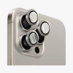 SAFEUS Safir Temperli Kamera Lens Koruyucu, iPhone 15 Pro Max ve iPhone 15 Pro ile Uyumlu (Naturel Titanyum)