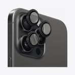 SAFEUS Safir Temperli Kamera Lens Koruyucu, iPhone 15 Pro Max ve iPhone 15 Pro ile Uyumlu (Siyah Titanyum)