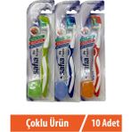 Safia Tekli Yetişkin Orta Diş Fırçası 10lu