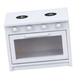 SAFIGLE 1 Bilgisayar Beyaz Gazlı Ocak ızgara Fırın Minyatür Mutfak Dolapları ızgara Aksesuarları Mutfak Mobilyası Bebek Evi Mobilyaları Mini Soba Odun Mikro Sahne Pişirme Ocağı Barbekü