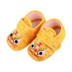 SAFIGLE 1 Çift Bebek Kaplan Ayakkabı Noel Bebek Patikleri Bebek Peluş Terlik Pratik Bebek Ayakkabıları Yenidoğan Terlik Ayakkabı Bebek Terlik Patik Moda Kısa Botlar Erkek Bebek Üst: İpek