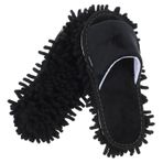 SAFIGLE 1 Çift Tembel terlik ev terliği ev terlikleri Ev temizlik terliği panduf slippers Kova çocuklar yeniden doldurur silgi paspas ayakkabısı toz paspas ayakkabı terlik kısa peluş Black