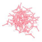SAFIGLE 100 Adet Bebek Askı Bebek Giyim Askıları Bebek Evi Askısı Mini Elbise Askısı Bebek Formu Bebek Elbise Askısı Bebek Kıyafeti Mini Elbise Askıları Plastik Minyatür Pembe Aksesuarlar