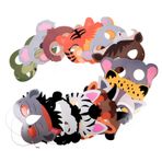 SAFIGLE 16 Adet hayvan kağıt maskesi zürafa maskesi kaplan cosplay maskesi aslan yüz hayvan maskesi dekorasyon hayvan maskeleri orman sahne süslemeler süslemek çocuk Hediye