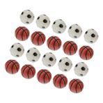 SAFIGLE 20 Adet Futbol Basketbol Modeli Minik Basketbol Sahneleri Foose Masa Topları Oyuncak Bebek Evi Basketbol Topu Mikro Peyzaj Dekoru Minik Toplar Maket 3 Boyutlu Reçine Küçük