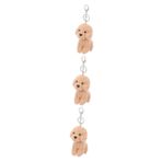 SAFIGLE 3 okul çantası asılı süs peluş köpek anahtarlık hayvan asılı kolye Küçük anahtarlık Peluş çanta kolye anahtarlıklar Süper yumuşak kısa peluş