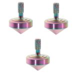 SAFIGLE 3 Parça Metal Üst Mini Metal Içme Kuşu Şakırtılar Gerginlik Tablosu Akordeon Küçük Oyuncak Eulers Diski Topaç Jiroskop Sonsuza Kadar Gümüş Üst Eski Üst Hediye Çocuk Alaşım Masaüstü