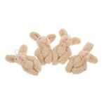 SAFIGLE 4 Adet Mini Peluş Tavşan Tavşanlı Kaban Tavşan Bebek Evi Oyuncak Tavşan Çanta Büyüsü Düğün Tüylü Mini Tavşan Oyuncaklar El Sanatları Oyuncak Bebek Evi Çocuk
