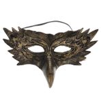 SAFIGLE Cadılar Bayramı Kartal Cosplay Maske Pu Deri Gaga Kostüm Maske Masquerade Parti Yarım Yüz Kuş Anime Maskesi Karnaval Festivali Için Aksesuar Parti Malzemeleri