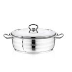 Safinox Flavia 26x8 cm-4.25 Litre Çelik Kısa Tencere