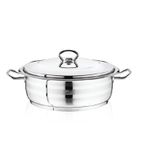 Safinox Flavia 36x13 cm - 12 Litre Çelik Kısa Tencere