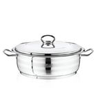 Safinox Flavia Basık 32x10 cm Çelik Tencere