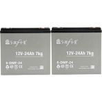 Safir 12 V - 24 Ah Grafen Jel Akü 2'li Set - Açık Gri