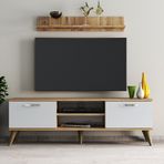 Safir 138 lik L Raflı Tv Ünitesi Çam - Beyaz - TVU0403