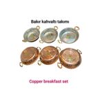 SAFİR Bakır Kahvaltı Takımı Prinç Kulplu Bakır Kahvaltılık Omlet Tavası 6 Parça Bakır Çerezlik BAKIRKAHVALTILIKKULPLU6LI