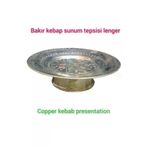 SAFİR Bakır Lenger , Bakır Ayaklı Servis Sunum Lengeri 40 cm Bakır Sahan A Kalite ayaklı Lenger Sunumluk 40cmlenger01