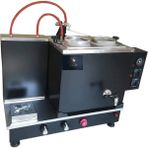 Safir Çay Kazanları 2 Demlikli Çay Ocağı 2 Gözlü Siyah Kromat Boyalı Çay Kazanı Elektrik + Tüplü Çay Semaveri Ets Sistemli