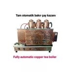 SAFİR ÇAY KAZANLARI 3 Demlikli Bakır Çay Kazanı Elektrik +Tüplü Tam Otomatik Çay Ocağı Osmanlı Tuğra Model Çay Semaveri 300520251