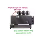 SAFİR ÇAY KAZANLARI 3 Demlikli Çay Kazanı Gümüş Gri Boyalı Sadece Elektrikli Pleytli Çay Makinesi Safir 07022025gripleyt3