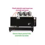 SAFİR ÇAY KAZANLARI 3 Demlikli Siyah Boyalı Tam Otomatik Çay Kazanı Sadece Elektrikli Pleytli Çay Makinesi Çay Ocağı 07022025siyahpleyt3