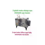 SAFİR ÇAY KAZANLARI 3 Gözlü İnoks Tam Otomatik Ofis Için Çay Kazanı İnoks Büro Için Çay Makinesi İnoks Çay Ocağı Semaver 11022025inoksofistipi3